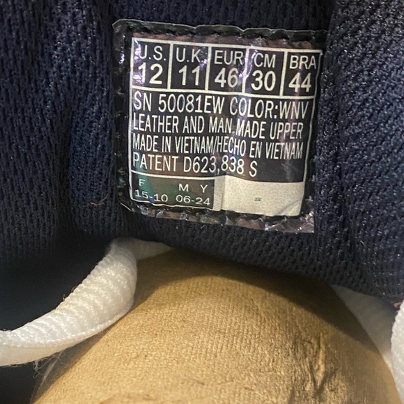 Skechers Sport Men's After Burn Sneaker White/Navy size 12 Wide fit - Picture 7 of 8